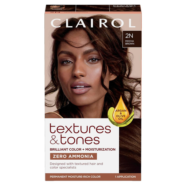 CLAIROL - Texture & Tones Permanent Hair Dye 2N MOCHA BROWN