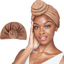 KISS - RED GLAMOUR KNOT TURBAN BROWN