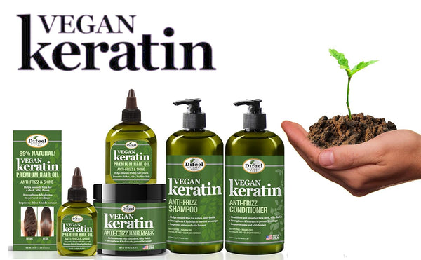 Difeel - Vegan Keratin Premium Hair Oil - Anti Frizz & Shine