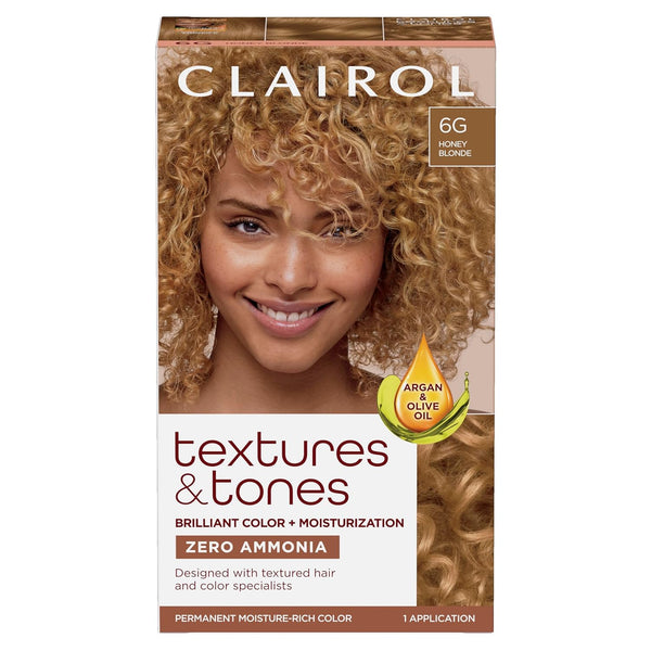 CLAIROL - Texture & Tones Permanent Hair Dye 6G HONEY BLONDE