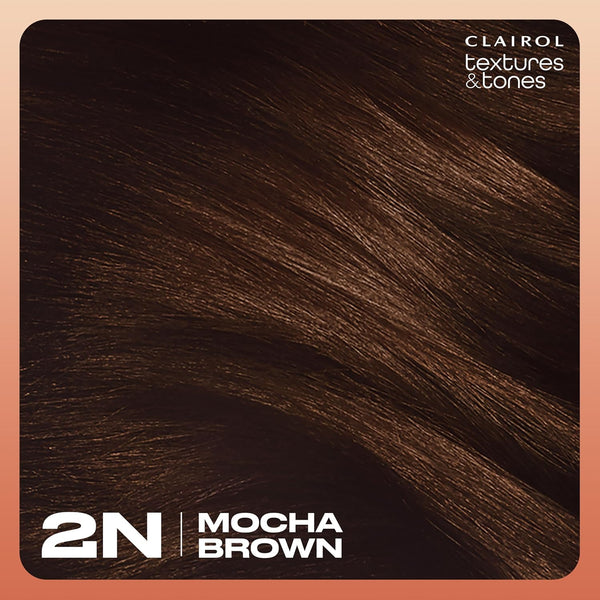 CLAIROL - Texture & Tones Permanent Hair Dye 2N MOCHA BROWN