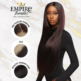 SENSATIONNEL - EMPIRE 10A BUNDLES 4X4 CLOSURE MULTI PACK STRAIGHT (HUMAN)