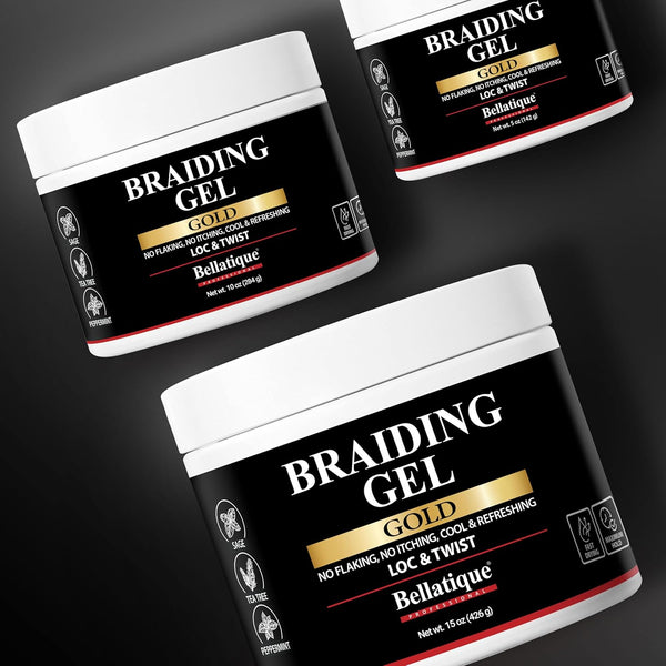BELLATIQUE - GOLD Braiding Gel Maximum Hold for Loc & Twist