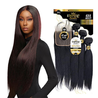 SENSATIONNEL - EMPIRE 10A BUNDLES 4X4 CLOSURE MULTI PACK STRAIGHT (HUMAN)