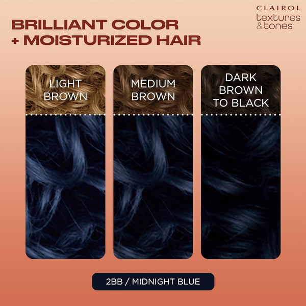 CLAIROL - Texture & Tones Permanent Hair Dye 2BB MIDNIGHT BLUE