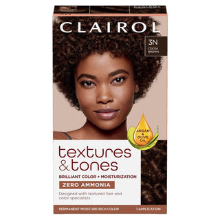 CLAIROL - Texture & Tones Permanent Hair Dye 3N COCOA BROWN