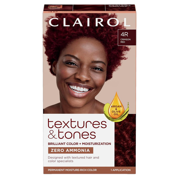 CLAIROL - Texture & Tones Permanent Hair Dye 4R CRIMSON RED