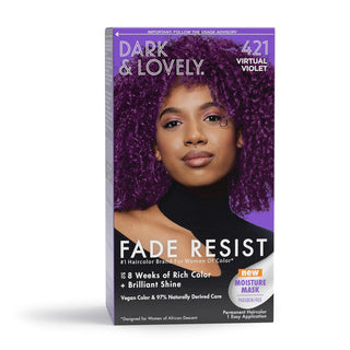 SoftSheen Carson - Dark & Lovely Fade Resist Permanent Hair Dye Kit #421 (VIRTUAL VIOLET)