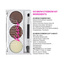 KISS - RUBY KISSES EYEBROW KIT W STENCILS BLACK DARK BROWN