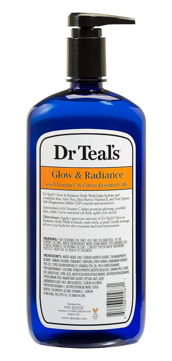 DR. TEALS - Body Wash W/ Epsom Salt [GLOW & RADIANCE] VITAMIC C CITRUS