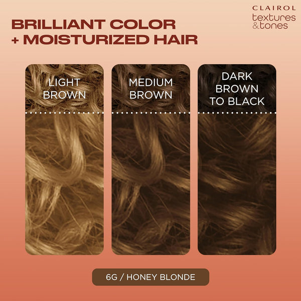 CLAIROL - Texture & Tones Permanent Hair Dye 6G HONEY BLONDE