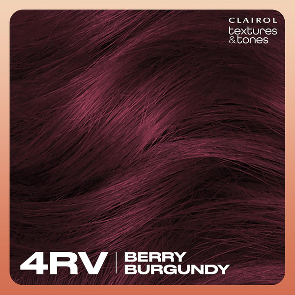 CLAIROL - Texture & Tones Permanent Hair Dye 4RV BERRY BURGUNDY