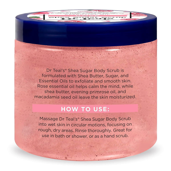 DR. TEALS - BODY SCRUB ROSE SHEA SUGAR