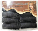 ANNIE - Professional Silky Satin Rollers MEDIUM BLACK #1243