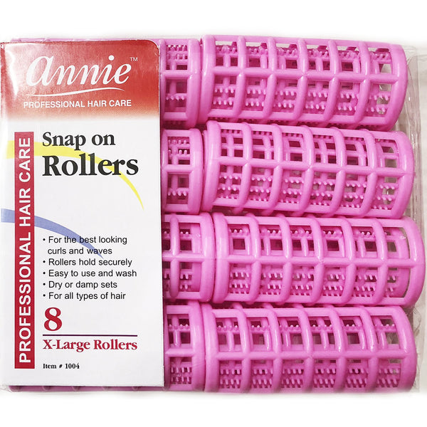 ANNIE - Professional Snap-On Magnetic Rollers X-LARGE PINK #1221