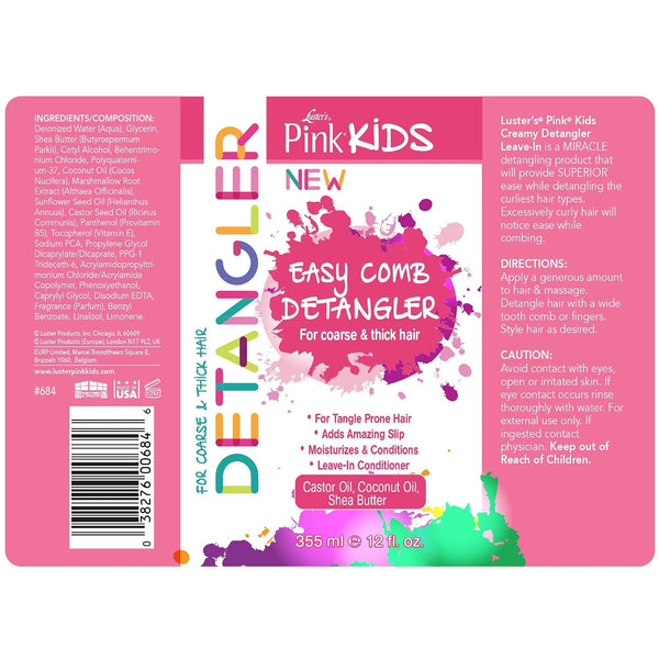 Luster's - Pink Kids Easy Comb Detangler
