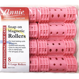 ANNIE - Professional Snap-On Magnetic Rollers X-LARGE PINK #1221