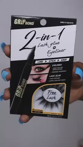 EBIN - GRIP BOND 2-IN-1 EYELINER GLUE - BLACK