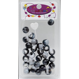 BEAUTY COLLECTION - Regular Round Bead 14mm 2 Tone BLACK #TON2BLA