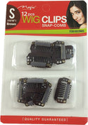 MAGIC COLLECTION - 12 Pieces Wig Clips Small BROWN