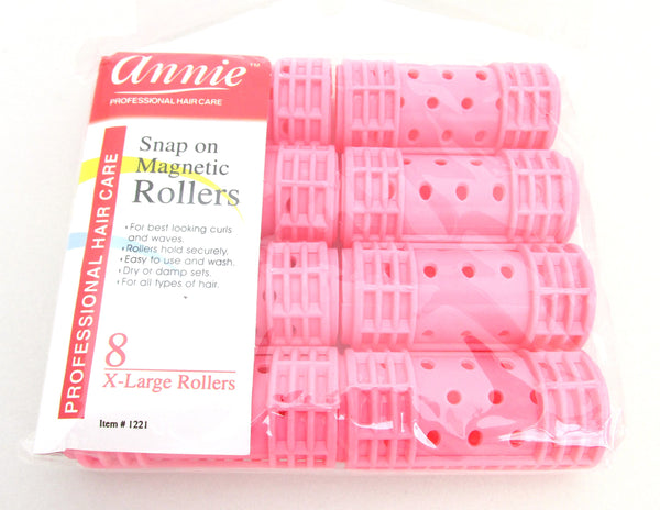ANNIE - Professional Snap-On Magnetic Rollers X-LARGE PINK #1221