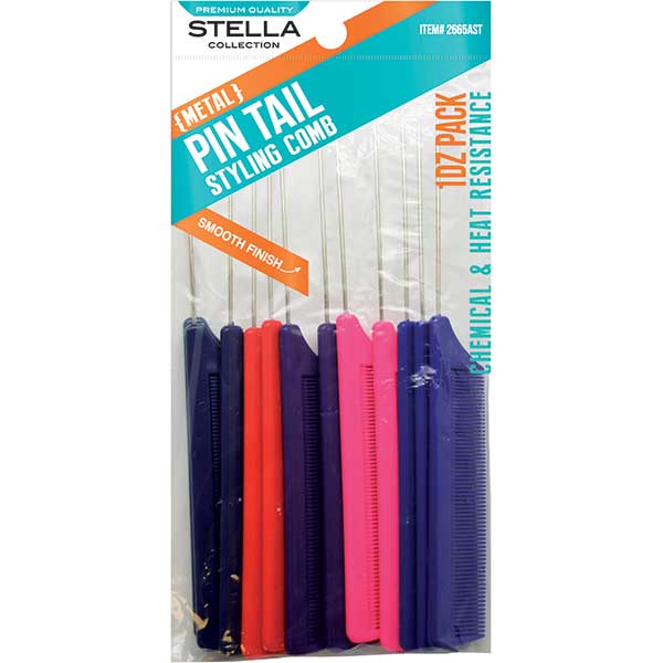 STELLA COLLECTION - Metal Pin Tail Comb (Bulk) Assorted