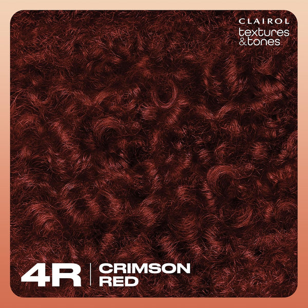 CLAIROL - Texture & Tones Permanent Hair Dye 4R CRIMSON RED