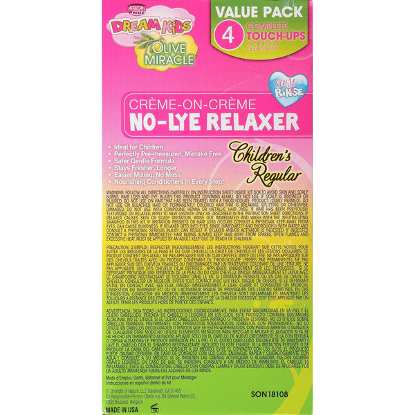 AFRICAN PRIDE - Dream Kids Olive Miracle No-Lye Relaxer 4PC