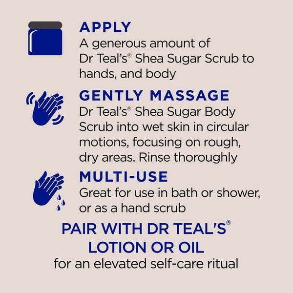 DR. TEALS - Shea Sugar Body Scrub Coconut Oil with Essential Oils