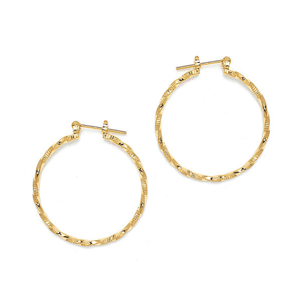 JOY JEWELRY - Gold Pincatch Hoop Earrings A12