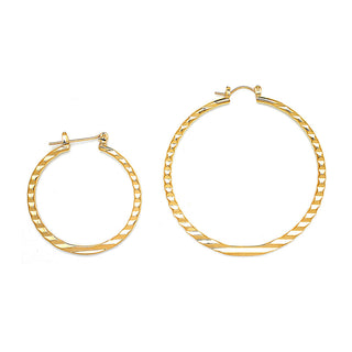 JOY JEWELRY - Gold Pincatch Hoop Earrings A22