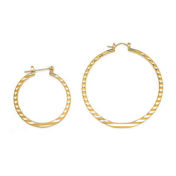 JOY JEWELRY - Gold Pincatch Hoop Earrings A22