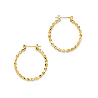 JOY JEWELRY - Gold Pincatch Hoop Earrings A14