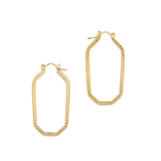 JOY JEWELRY - Gold Pincatch Hoop Earrings A15