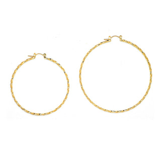 JOY JEWELRY - Gold Pincatch Hoop Earrings A20