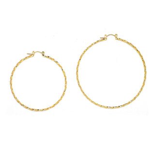 JOY JEWELRY - Gold Pincatch Hoop Earrings A23