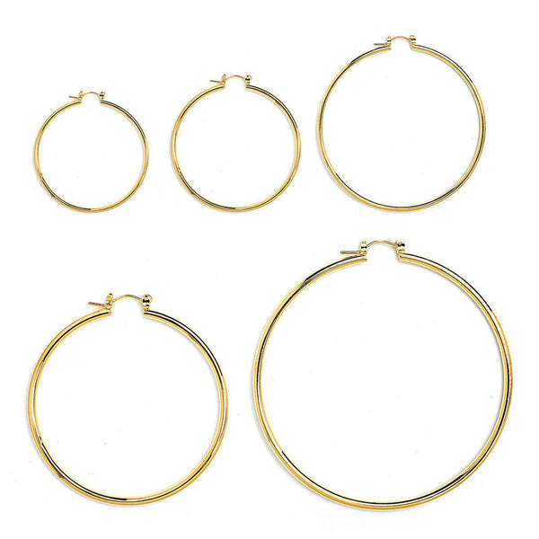 JOY JEWELRY - Gold Giant Hoop Earrings A24