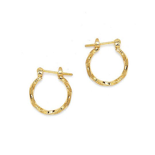 JOY JEWELRY - Gold Pincatch Hoop Earrings A03