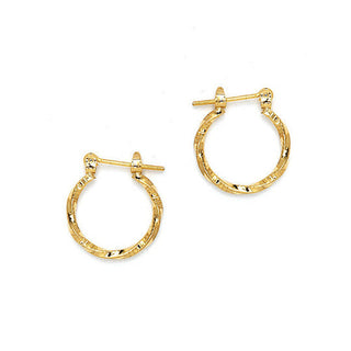 JOY JEWELRY - Gold Pincatch Hoop Earrings A03