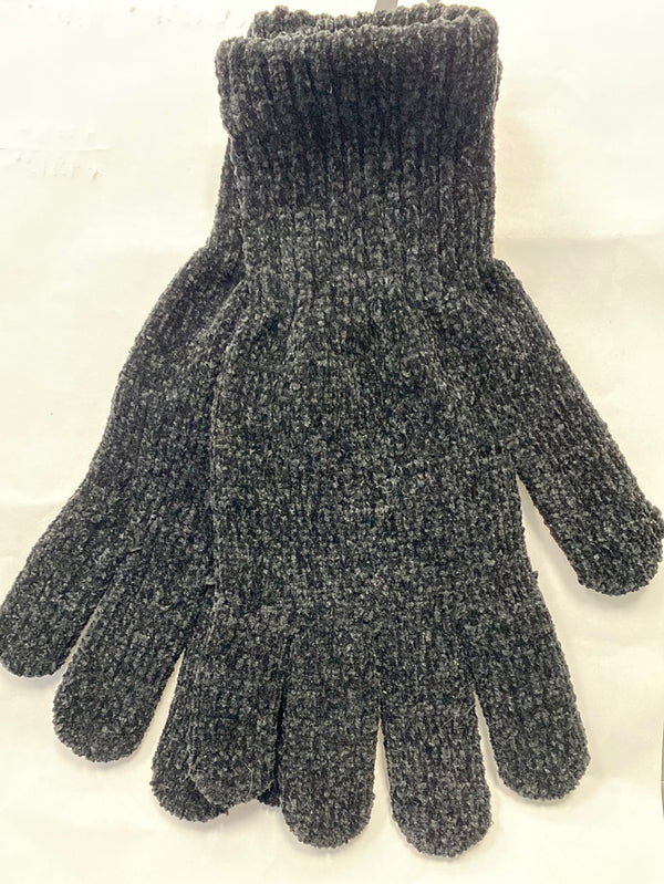 WINTER COLLECTION - XO KNITTED SOFT BLACK GLOVES #16459BLA