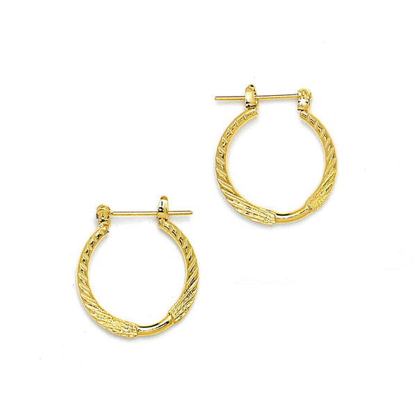 JOY JEWELRY - Gold Pincatch Hoop Earrings A06