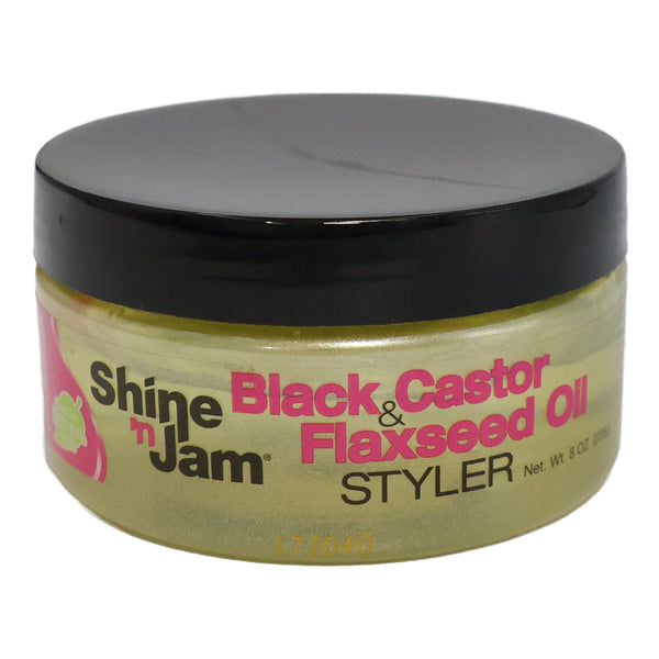 AMPRO - Shine 'N Jam Black Castor Flaxseed Oil Styler Gel