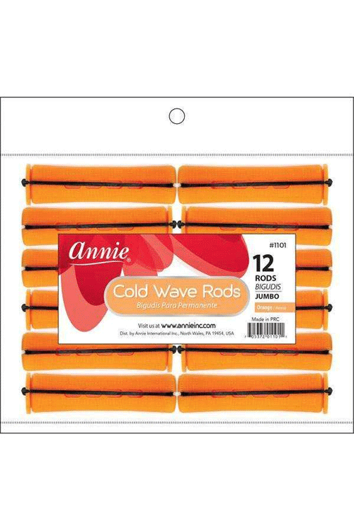 ANNIE - Professional Cold Wave Rods 12PCs JUMBO ORANGE