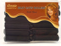 ANNIE - Professional Silky Satin Rollers SMALL BLACK