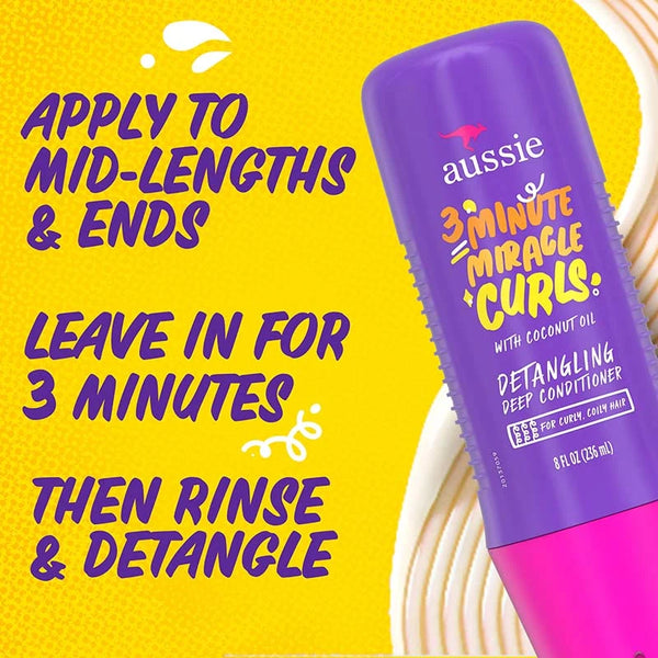 AUSSIE - MIRACLE CURLS 3 MINUTE DEEP CONDITIONER