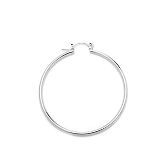 JOY JEWELRY - Silver Pincatch Hoop Earrings B18