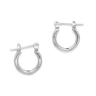 JOY JEWELRY - Silver Pincatch Hoop Earrings B01