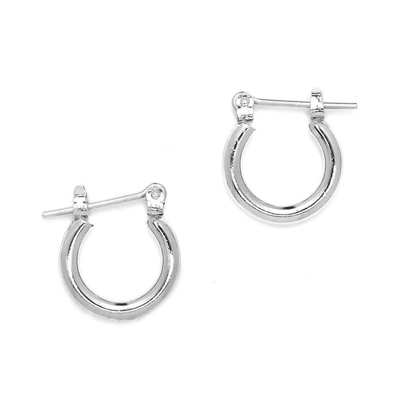 JOY JEWELRY - Silver Pincatch Hoop Earrings B01