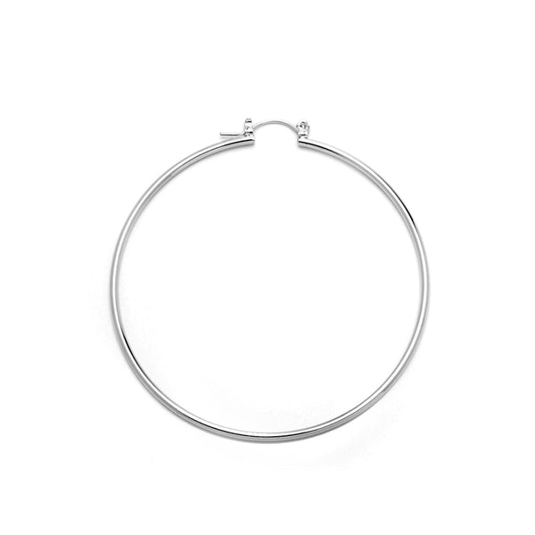 JOY JEWELRY - Silver Pincatch Hoop Earrings B21