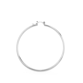 JOY JEWELRY - Silver Pincatch Hoop Earrings B24